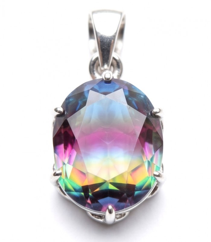 5.2 carat oval cut Brazilian Tourmaline .925 Sterling Silver Perfectly handcrafted pendant