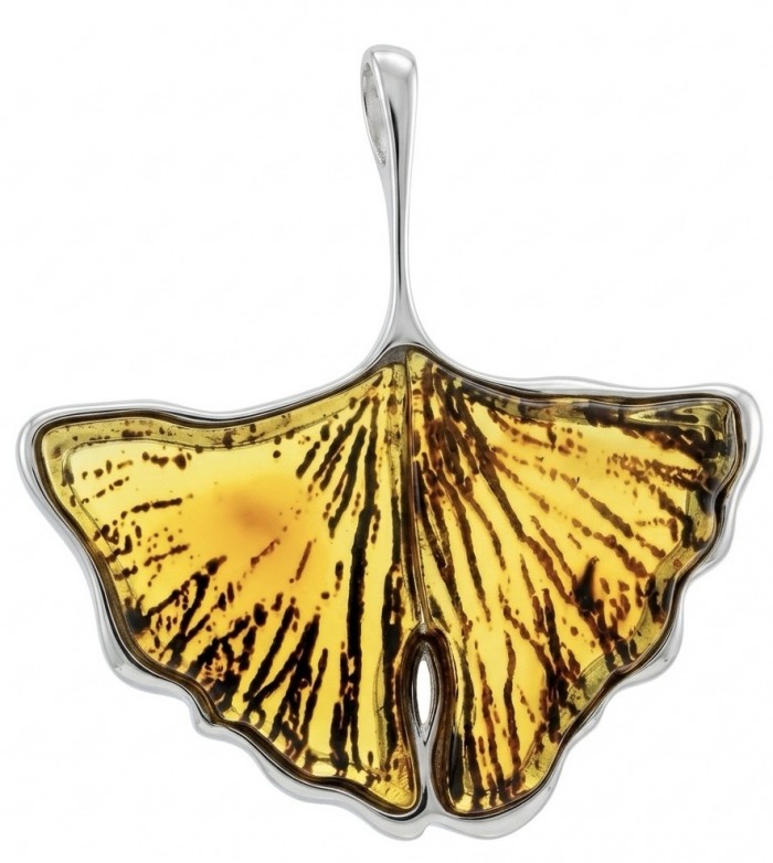 Calla Lily Prehistoric Authentic Butterscotch Baltic Amber .925 Sterling Silver beautifully handcrafted Pendant