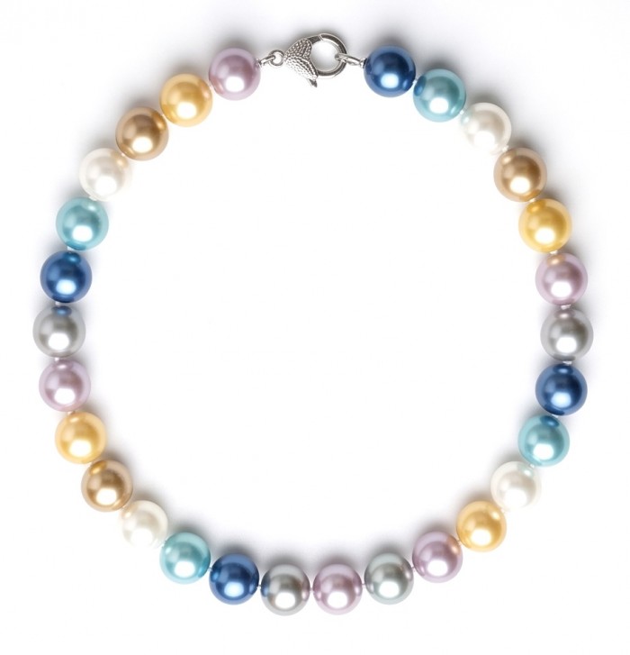 Colors of the Ocean - Outstanding Pearl .925 Sterling Silver handcrafted Statement necklace