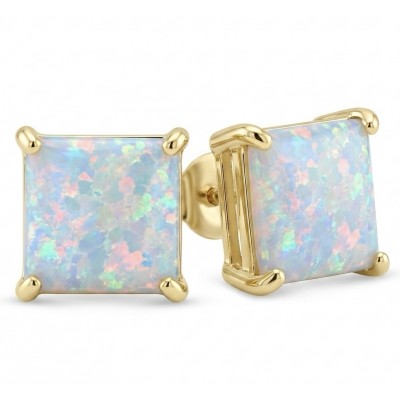 2.2 carat Australian Blue Opal 14K Gold over .925 Sterling Silver incredible handcrafted Earrings