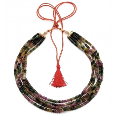 Infinity authentic 129.5 carat Brazilian Watermelon Tourmaline handcrafted necklace