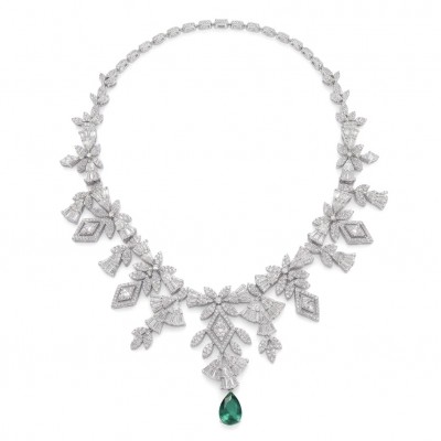 Giovanna - Authentic 4.4 carat COLOMBIAN EMERALD .925 Sterling Silver handcrafted necklace