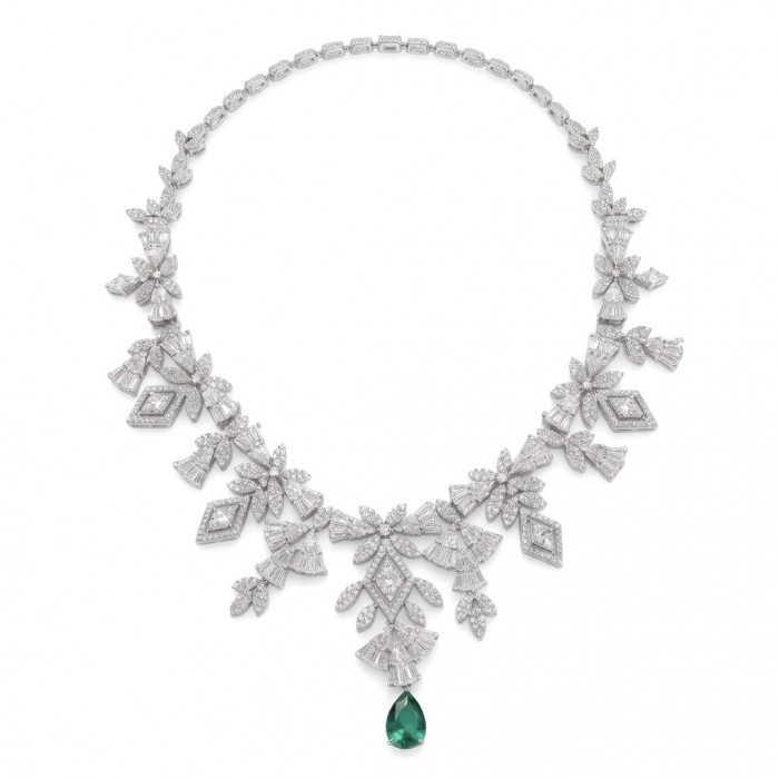 Giovanna - Authentic 4.4 carat COLOMBIAN EMERALD .925 Sterling Silver handcrafted necklace