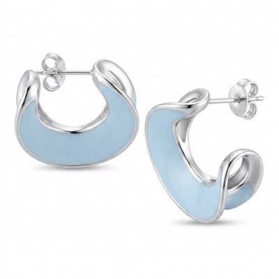 LARGE - EXTRAVAGANZA - Highly Polished Fancy .925 Sterling Silver Italy made Earrings