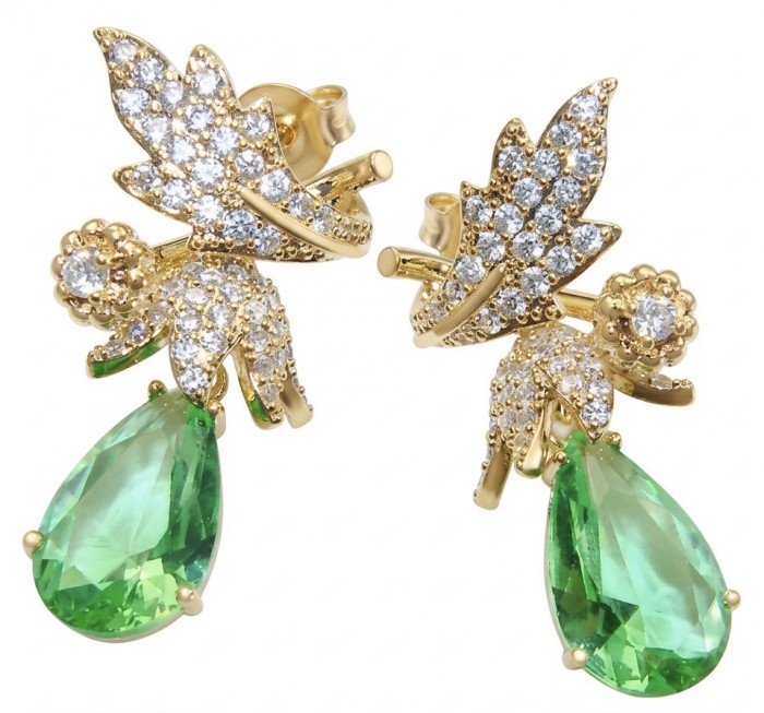 Luzurious 7.9 carat authentic Himalayan Peridot .925 Sterling Silver dipped in 14K Gold Handcrafted Statement Earrings