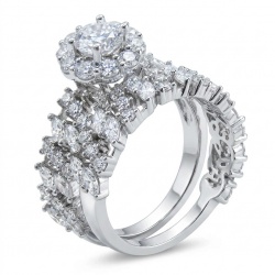 Pure Love Spectacular 7.9 carat White Topaz .925 Sterling Silver stacking ring size 8