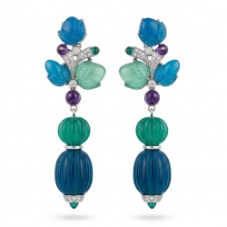 Art Deco - Luxurious natural 28.5 carat Sapphire .925 Sterling Silver Perfectly handcrafted earrings