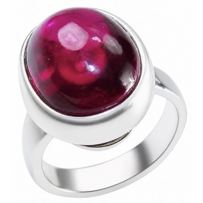 Bella Rosa Genuine 10.5 CARAT Star Ruby 22K Gold over .925 Sterling Silver Statement Ring size 8 adjustable