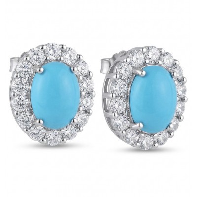 Blue Dreamland - Luxurious stabilized Turquoise .925 Sterling Silver handcrafted Earrings