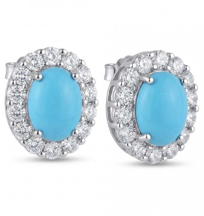Blue Dreamland - Luxurious stabilized Turquoise .925 Sterling Silver handcrafted Earrings