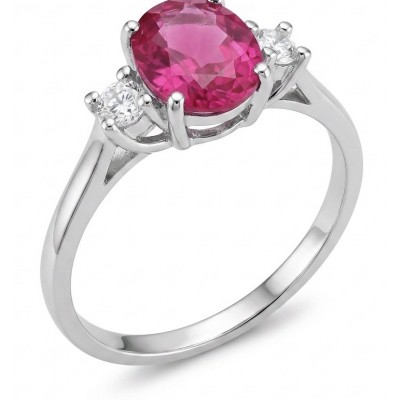 Scarlett 2.4 ctw Mozambique Ruby .925 Sterling Silver handcrafted Statement Ring size 8