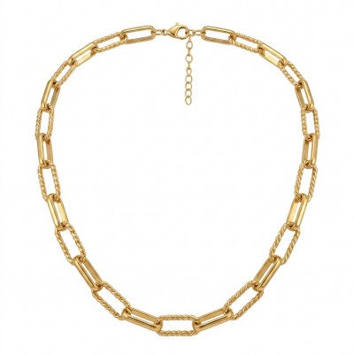Paperclip Chain Necklace golden handmade necklace