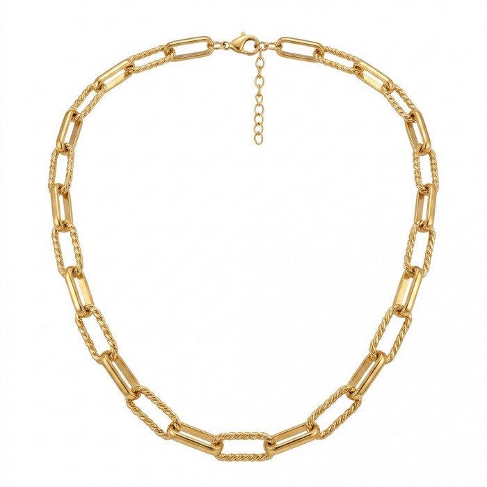 Paperclip Chain Necklace golden handmade necklace