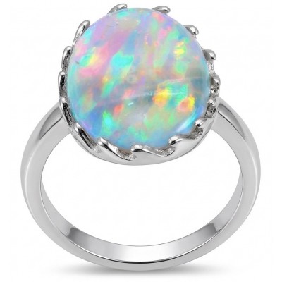 Endless Ocean Genuine 11.5 carat doublet Australian Opal .925 Sterling Silver handmade Ring size 6