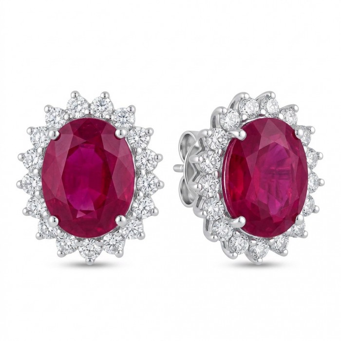 Natural 8.5 carat Mozambique Ruby .925 Sterling Silver Handcrafted Earrings