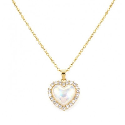 Romantica Natural 8.4 carat Blister Pearl Golden handmade necklace