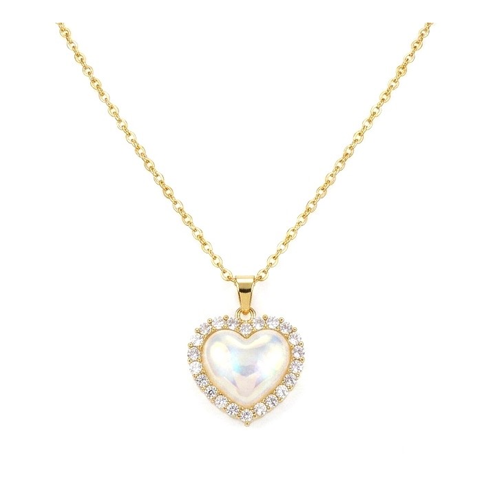 Romantica Natural 8.4 carat Blister Pearl Golden handmade necklace
