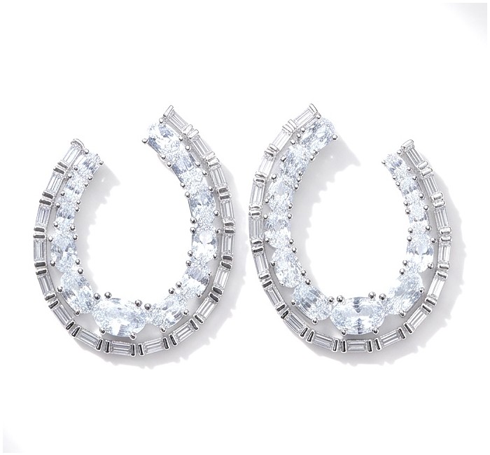Elizabeth Natural 5.2 carat Moissanite .925 Sterling Silver handcrafted earrings