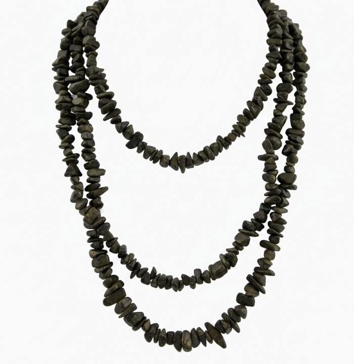 Jumbo Unique Design Genuine Pyrite Sterling Silver handmade necklace