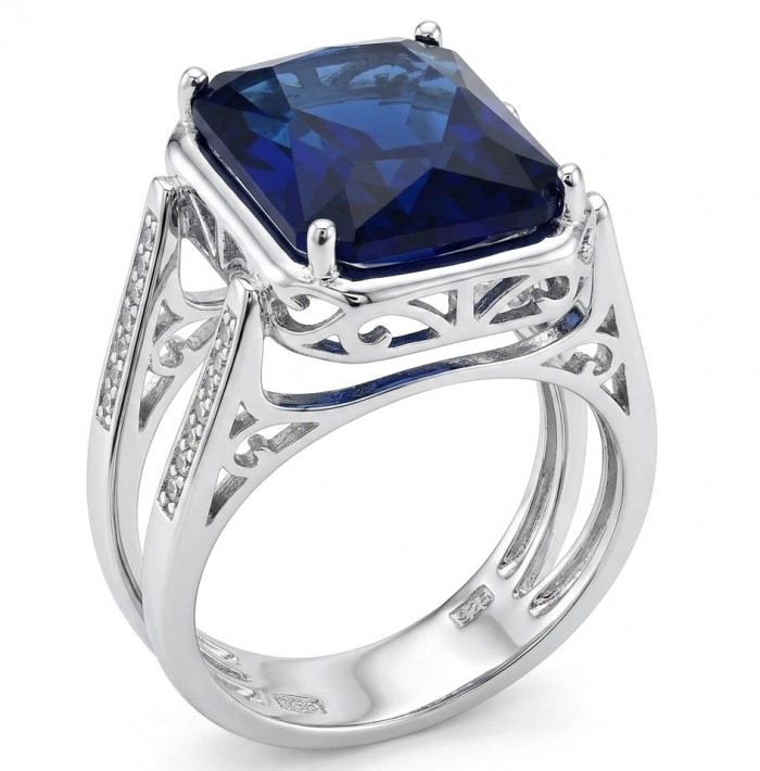 Two in one- Authentic 10.1 carat Kyanite .925 Sterling Silver handcrafted Convertible Ring size 6