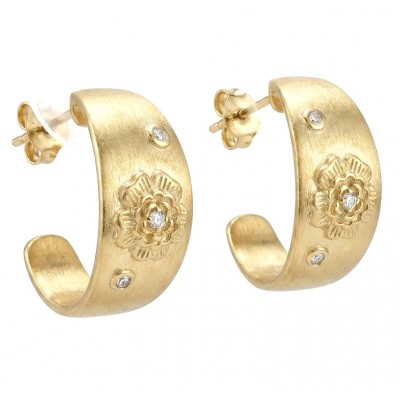 Dubai Style - .925 Sterling Silver dipped in 22K Gold handmade Earrings