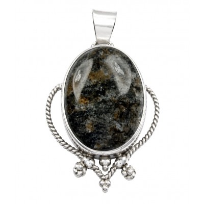 29.2 carat Botswana Agate .925 Sterling Silver handmade Large Pendant