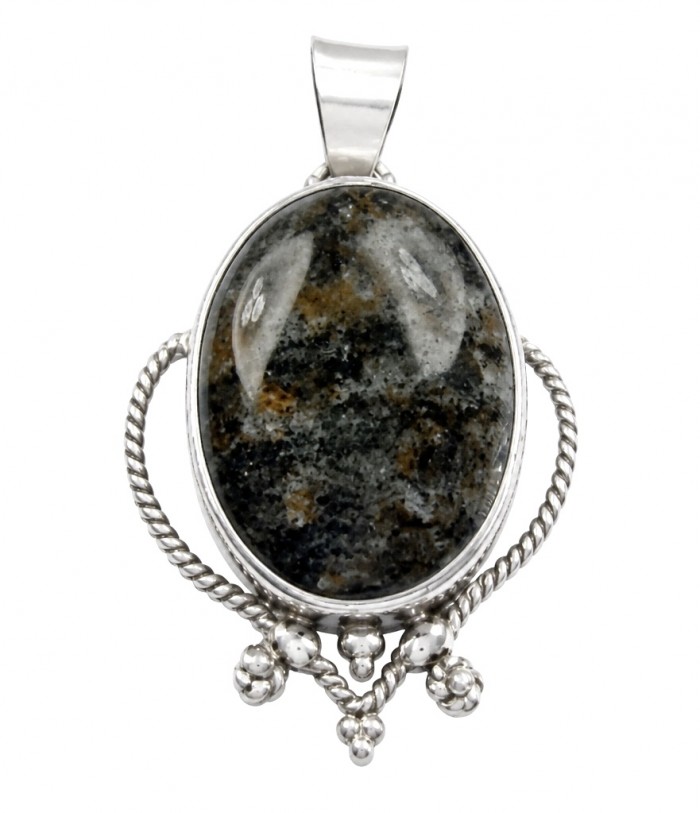 29.2 carat Botswana Agate .925 Sterling Silver handmade Large Pendant