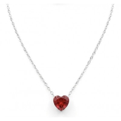 Heart 1.2 carat Graceful Natural Topaz Silver handcrafted necklace