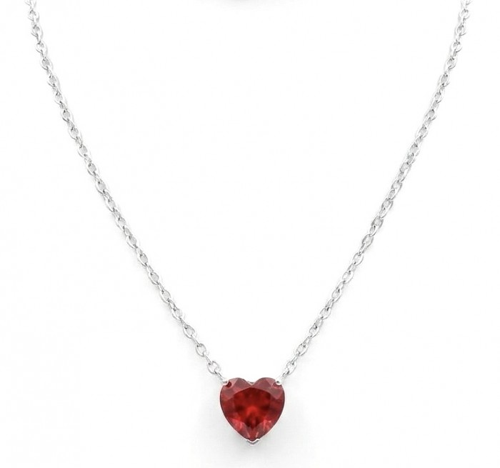 Heart 1.2 carat Graceful Natural Topaz Silver handcrafted necklace