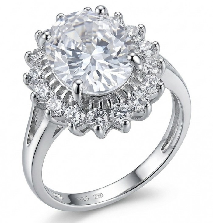 Real Beauty - 8.5 carat White Topaz .925 Sterling Silver Handcrafted Statement Ring size 7 1/4