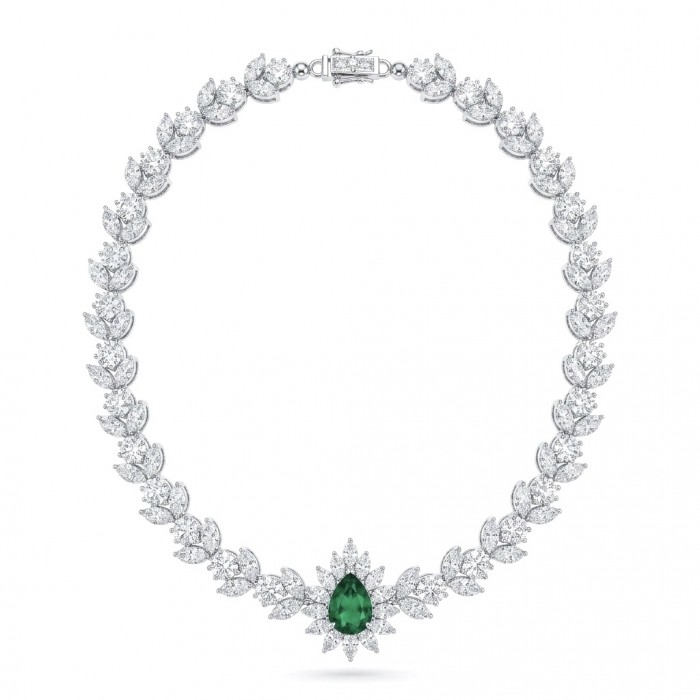 Giovanna - Authentic 4.5 carat Colombian Emerlad .925 Sterling Silver handcrafted Statement bracelet