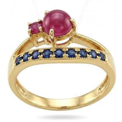 Scarlett 0.7 ctw Mozambique Ruby .925 Sterling Silver handcrafted Statement Ring size 8