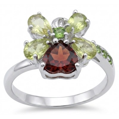 Victoria 6.5 carat Amethyst rhodium over .925 Sterling Silver Handcrafted Ring size 8