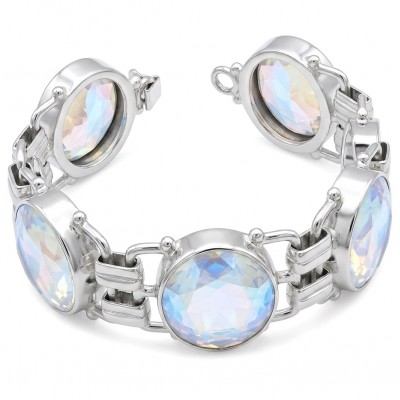 Statement Authentic 145.8 carat Mystic Topaz Silver handmade Bracelet