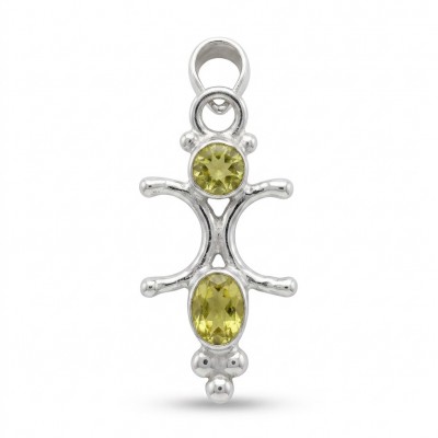 Victoria Authentic 3.0 carat Brazilian Citrine Silver handcrafted Statement Pendant