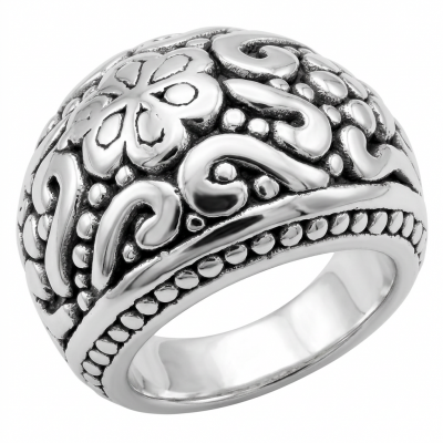 Mantra Solid Bali made .925 Sterling Silver ring size 6