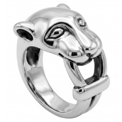 Cheetah .925 Sterling Silver handmade Statement Ring s. 8
