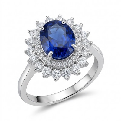 Classic Beauty- Luxurious 5.8 carat Tanzanite .925 Sterling Silver handcrafted Ring size 8 1/4