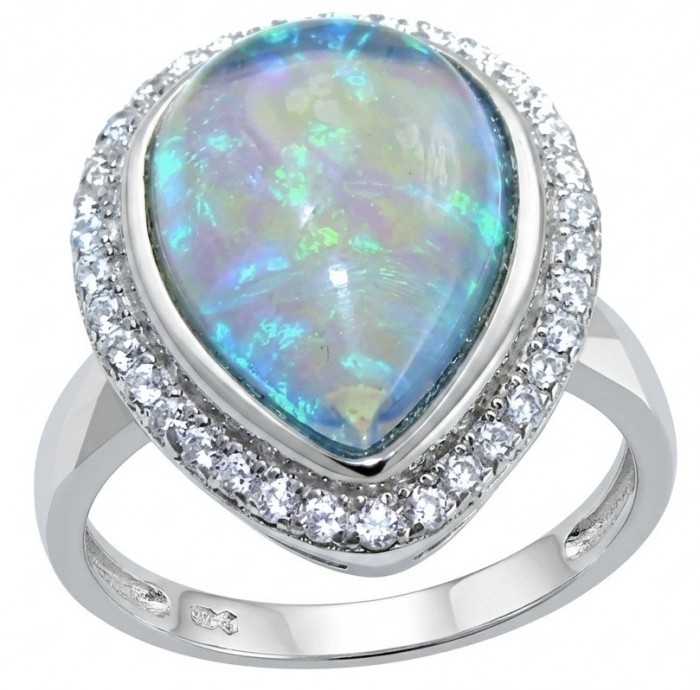 Endless Ocean Genuine 14.5 carat doublet Australian Opal .925 Sterling Silver handmade Ring size 6