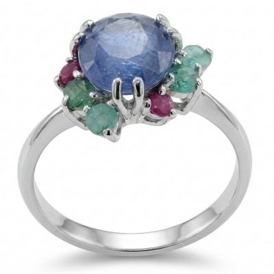 The Star of Kashmir 5.4 carat Sapphire Silver handmade Statement ring size 9