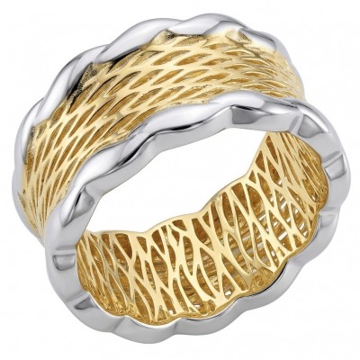 Perfection Natural 18K Gold over .925 Sterling Silver ring size 7 1/4