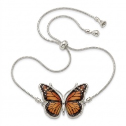 Golden Butterfly Genuine carved Baltic Amber rhodium over .925 Sterling Silver handamde Bracelet
