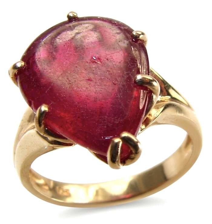 Scarlett 10.7 ctw Mozambique Ruby .925 Sterling Silver DIPPED IN 18k GOLD handcrafted Statement Ring size 6