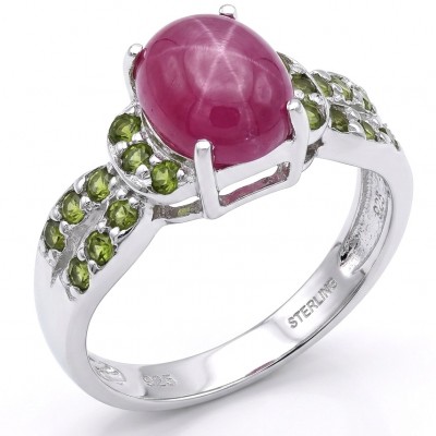 Scarlett 2.7 ctw Mozambique Ruby .925 Sterling Silver handcrafted Statement Ring size 5
