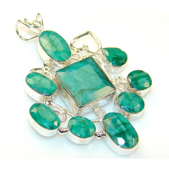 Minty Fresh Emerald Sterling Silver Pendant - SilverRushStyle.com ...