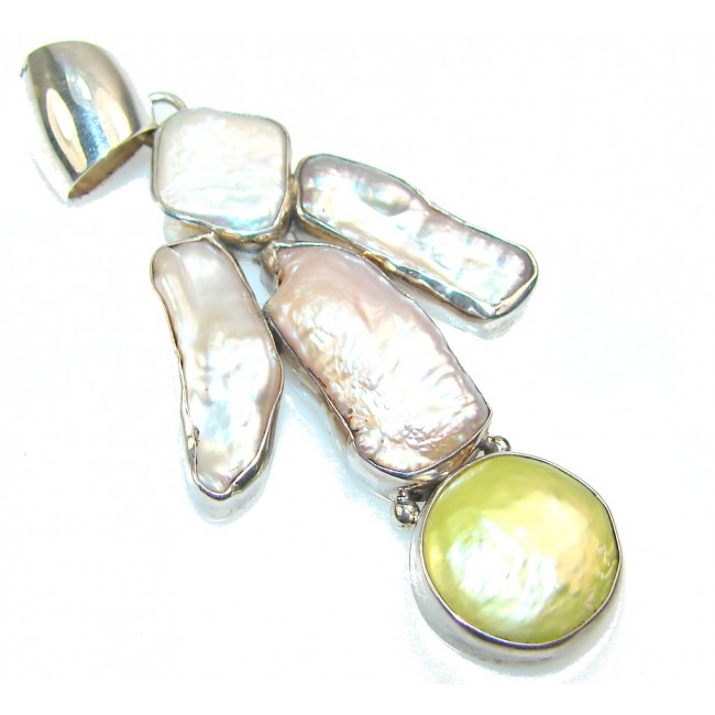 Fantastic Mother Of Pearl Sterling Silver Pendant