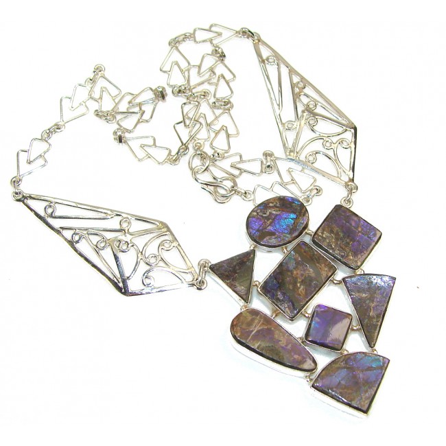 Maya Dreams!! Ammolite Sterling Silver necklace