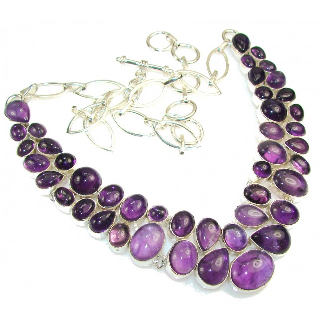 Real Natural Beauty!! Amethyst Sterling Silver necklace