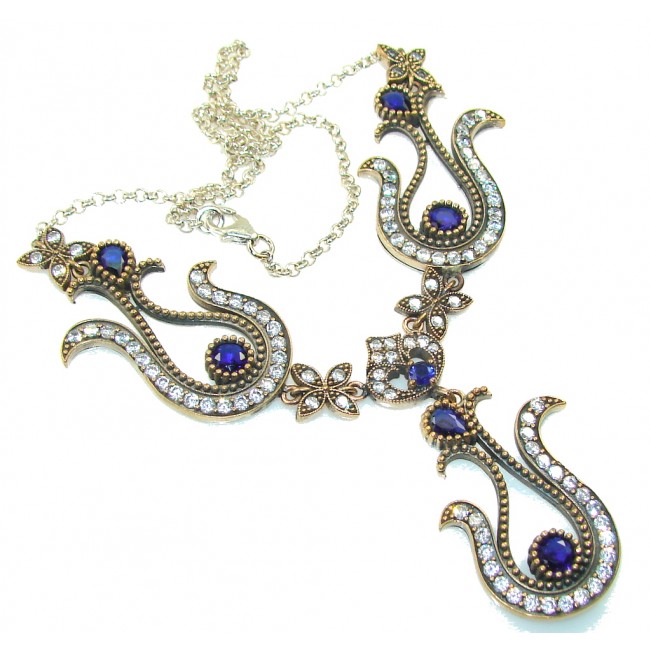 Big Dreamer!! Blue Sapphire Quartz Sterling Silver necklace