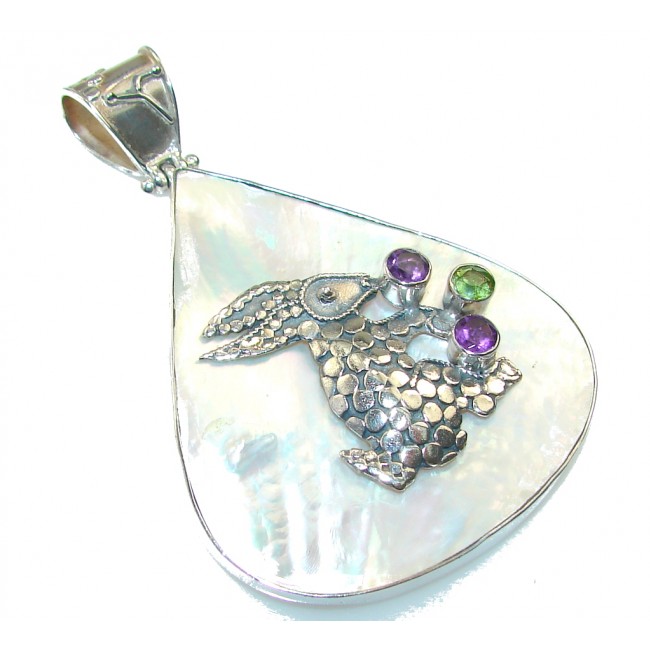 Big! Amazing Blister Pearl Sterling Silver pendant